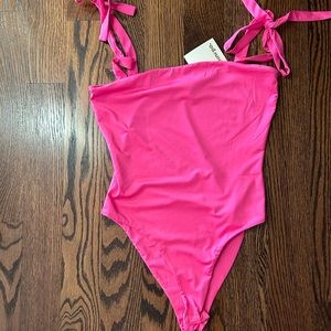 New Showpo Bodysuit bright neon pink 6